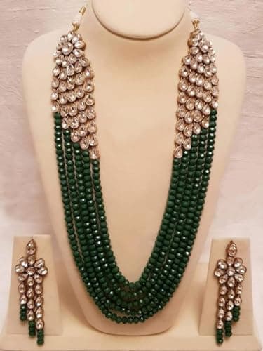 SareeSwarg Alloy Fashion Jewellery Necklace Set with Earing for Women Girls 5