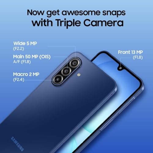 Samsung Galaxy A17 5G (Gray, 6GB RAM, 128GB Storage) | 50 MP No Shake Camera | Gemini Live | Circle to Search | Super AMOLED | Corning Gorilla Glass Victus | 7.5mm Sleek | AI 2