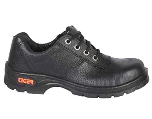 Tiger Mens Black Lorex Safety Shoes, 8 Inch