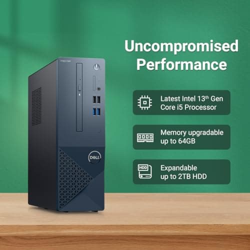 Dell Inspiron 3020S Desktop,Intel 13Th Gen Core I5-13400 Processor,8Gb,512Gb,Wired Keyboard + Mouse,Win 11 + Mso'21,Black Color,1 Year Onsite Hardware Service,15 Month Mcafee Antivirus-Windows 11 Home 2