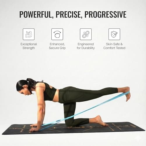Wiselife Professional Latex Resistance Thera Band 100% Natural Latex Resistance Band | for Warm Up,Stretching,Cardio,Strength Training,Home Fitness,Exercise,Gym Workout & Yoga (Blue) 4