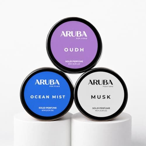 Set of 3 Alcohol Free, Ocean mist | Oudh | Musk Solid Perfumes | Wax Perfumes for Men & Women | Cologne | Strong & Lasting Fragrance | Gifting Pack for Him & Her