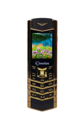Snexian All-New Bold V1 Modern Premium Design Dual Sim |Keypad Mobile| with 1.8" Display |Attractive Design|Voice Changer|BT Dialer Call Recording|Long Lasting Battery|Camera|Feature Phone|Black+Gold