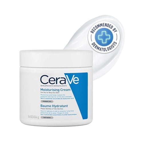 CeraVe Moisturizing Cream For Dry To Very Dry Skin (454g) - Formulated with 3 Essential Ceramides And Hyaluronic Acid | Non-Comedogenic Moisturizer For Face