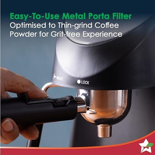 Wonderchef Regenta 5 Bar Espresso Coffee Maker| Built in Milk Frother | Make Espressos, Cappuccinos & Lattes at Home | Metal Porta Filter | 2 Years Warranty 4