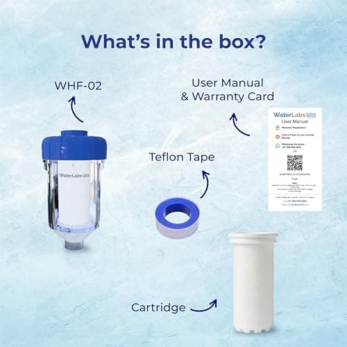 WaterLabs Geyser Filter with Replacement Cartridge Combo for Hard Water | Protects from Limescale, Sediment & Rust | Universal Fit for Bathroom, Washing Machine & Dishwasher | Easy DIY Install 2