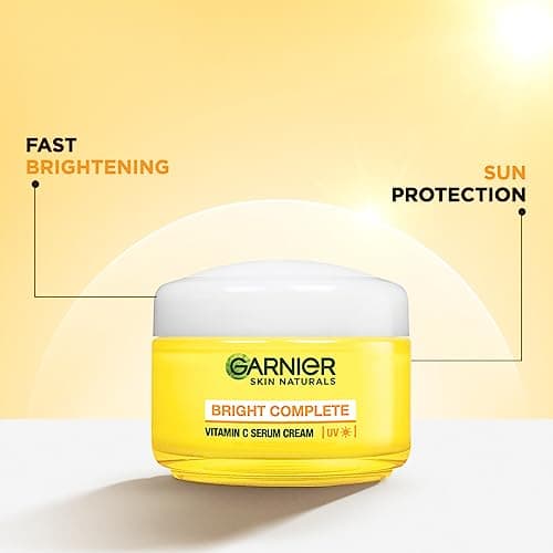 Garnier Vitamin C Face Wash [Brightening] (100g), Vitamin C Serum UV Cream [SPF Protection] (45g), Brightening Moisturiser [Serum Gel] (45g) | For Radiant Skin 5