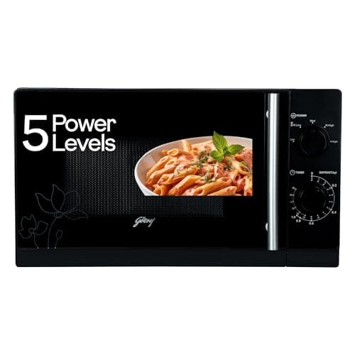 Godrej 20 L 5 Years Comprehensive Warranty Multi Distribution System for Even and Faster Cooking, Solo Microwave Oven With 5 Power Levels (GMX 20SA2, Black)