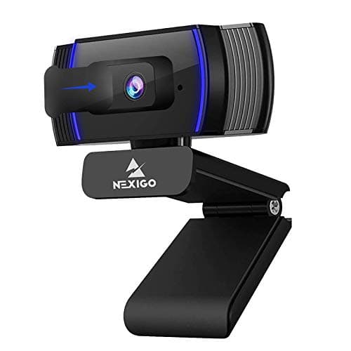 NexiGo AutoFocus 1080p Webcam with Microphone and Privacy Cover, Noise Reduction, HD USB Web Camera, for Online Class, Zoom Meeting YouTube Skype Facetime, PC Mac Laptop Desktop (Upgraded)