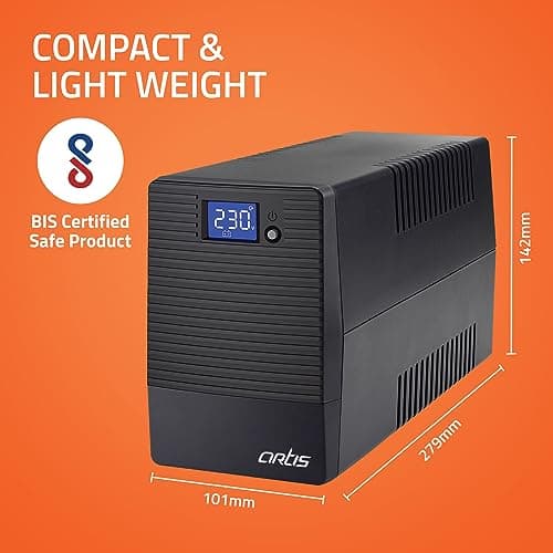 Artis 1000 LCD Touchscreen UPS for Personal Computers, Desktop PCs, Laptops, Routers, Networking Devices and Gaming Consoles 3