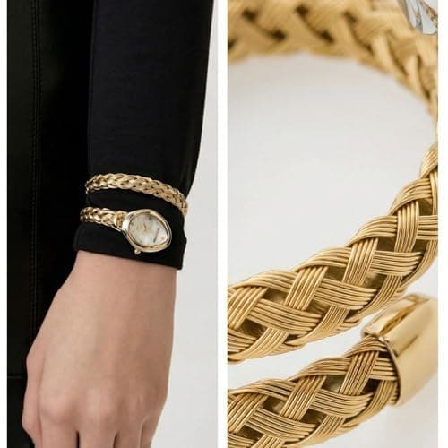 CLEO Be Bold Be You Premium Gold Ladies Wrist Watch | Elegant Party Bangle Watch (166) 5