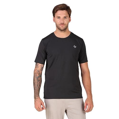 John Ally Quick Dry Gym T-Shirt for Men | Moisture-Wicking Half Sleeve Round Neck Sports Tshirt | Regular Fit Stretchable Activewear for Workout & Running