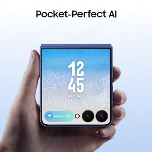 Samsung Galaxy Z Flip7 5G Smartphone with Galaxy AI (JetBlack, 12GB RAM, 256GB Storage), Ultra Sleek Design with 50MP High-Resolution Camera, Exynos 2500, Google Gemini 4