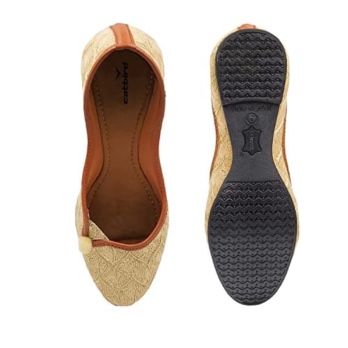 CatBird Women's Golden Glitter Emboidery Ethnic Jutis 9UK 3