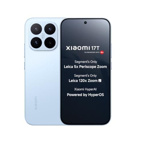 XIAOMI 17T (Blue, 12GB+256GB)|Flagship Leica Cameras|Leica UltraPure Optics|Segment Best Leica 5X Optical Zoom|120X AI Zoom|16.74cm(6.59") 120Hz AMOLED|3500nits Display|6500mAh Battery|HyperOS 3.0