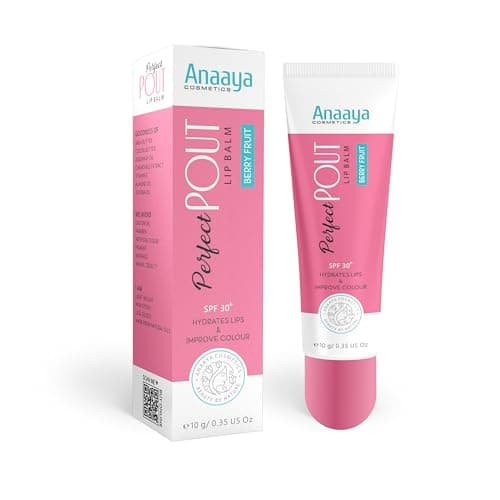Anaaya Perfect Pout Lip Balm SPF 30 Enriched with Shea and Cocoa Butter Berry Fruit