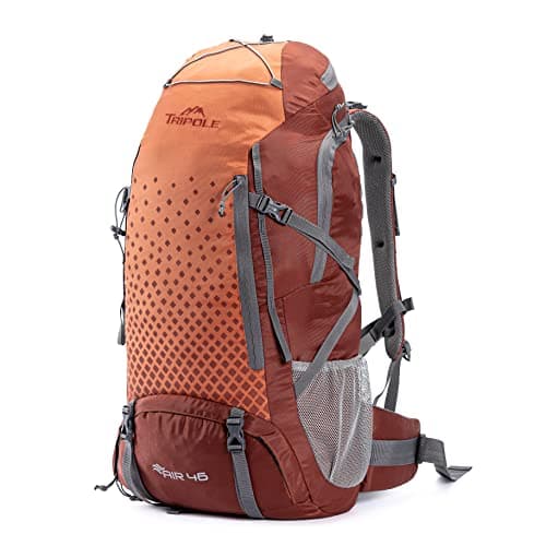 Tripole Air Trekking and Travel Rucksack with Rain Cover and Laptop Sleeve | 3 Year Warranty (Red, 46L) 5