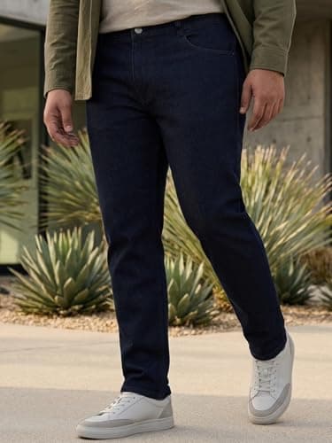 Urbano Plus Men's Dark Blue Regular Fit Denim Jeans Stretchable (plusepsjeanp-dblu-44) 2