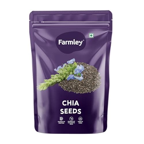 Farmley Chia Seeds 200g I Seeds for Eating | Seeds for Weight Management | Rich in Calcium, Protein & Fibre (Pack of 1)