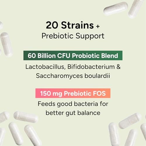 Tata 1mg Probiotics 60B CFU | 20 Probiotic Strains with 150 mg Prebiotic | Gut Health, Digestion & Immunity Support | 60 Vegetarian Capsules | No Refrigeration Needed 5