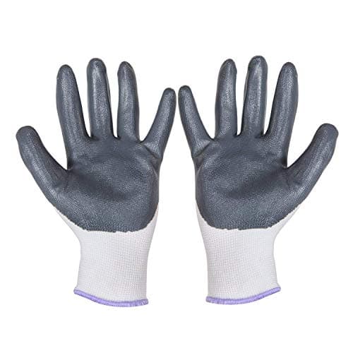 DMC Nylon Industrial & Home Safety Cut Resistant Hand Gloves (White & Grey) - 10 Pairs 3