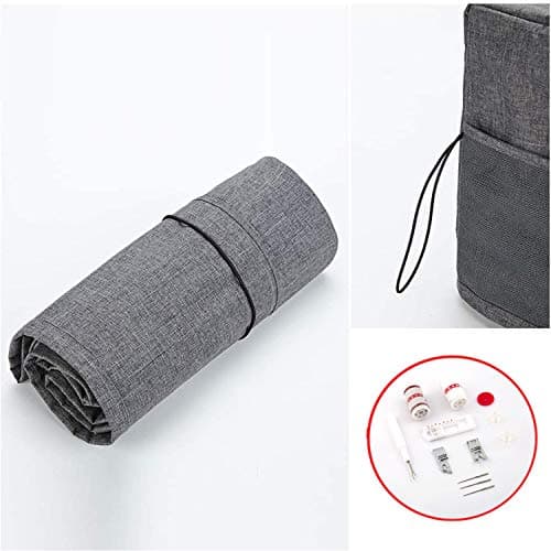 DOUBLE R BAGS Sewing Machine Cover with 2 Storage Pockets | Protective Silai Machine Dust Cover for Home & Tailoring – Durable Fabric, 38x17x30 cm, 1 Compartment, Grey (Pack of 1) 4
