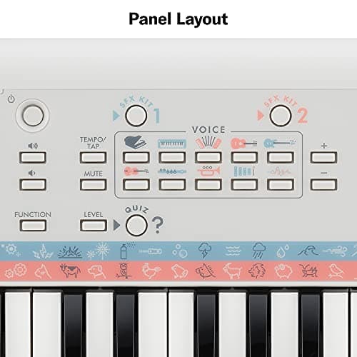 Yamaha PSS-E30 Remie Portable Mini Keyboard – 37 Keys, White, Built-in Songs, Sound Effects & Quiz Mode, Lightweight, Ideal for Kids & Early Learners 5