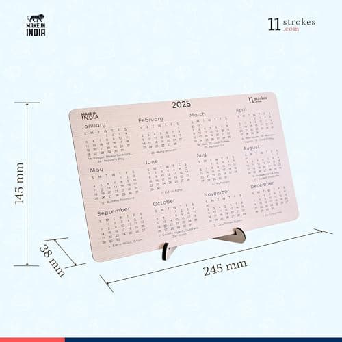 11 Strokes multipurpose organizer with mobile stand for desk, pen stand and Calendar 2025 | Office Table Accessories I Gift for man & woman I Stationary Organizers box Office decor items 4