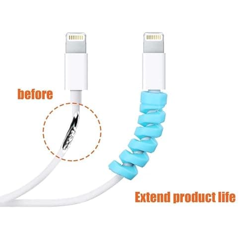 Spiral Cable Protector for Samsung Galaxy M13 (India) Saver Charging Cord Protective Wire Protector Lightweight Durable Flexible Wire Winder Universal Cable Cover (4 Pieces, HC.A) 3