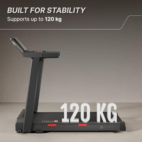 FITKIT by Cult Jogging Treadmill BLDC 4.5HP Peak | 120Kg Max Weight Capacity | 3-Level Incline | LED Display with Tablet Holder |12km/hr Speed | for Home Gym Equipment 3