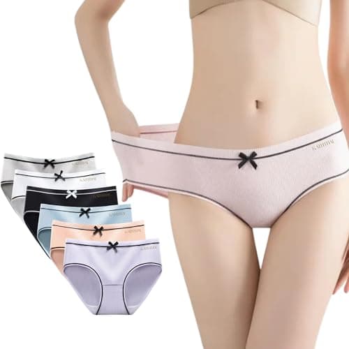 Anti Bacterial Super Combed Cotton Panty for Women Hipster, Moisture Wicking Soft & Breathable Underwear Panties (Free Size)(Waist:26 to 34Inch) (in, Alpha, L, Regular, 6, Multicolor)