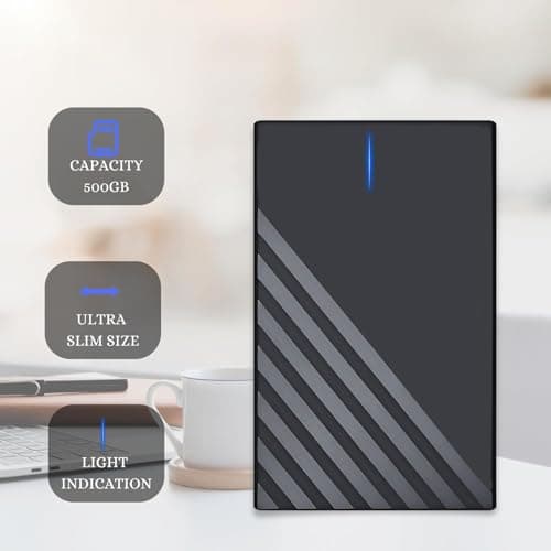 CARE CASE High-Speed Portable External Hard Drive USB 3.0, Compatible with PC, Mac, Laptop, PS4, Xbox, iPad, Tablet, Mobile (Black) (500 GB) 3