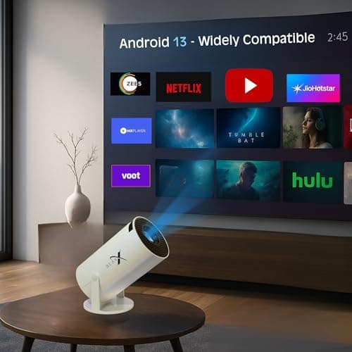 BEAMX Vision Pro Fully Smart Android 13 | H713 Chipset | TF Card | Miracast | 4k Support | 4D Keystone Adjustment | Compatible with TV Sticks, Windows, iOS, Android, Gaming Consoles 2