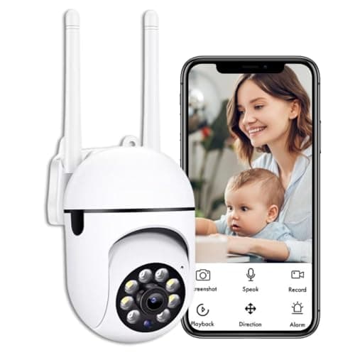 Guard Well 4MP WiFi PTZ Security Camera for Home Outdoor | Dual Antenna | 360° Pan Tilt | Night Vision | Two-Way Audio | Motion Detection | Wireless CCTV Camera with Mobile App V380 Pro (Mini Dome)