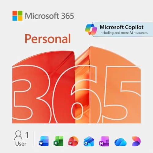 Microsoft 365 Personal - 1 User - 1 TB of cloud storage - Advanced security - Innovative apps with AI - 12-Month Subscription - Windows/Mac/iOS/Android (Email delivery in 1 hours-No CD)