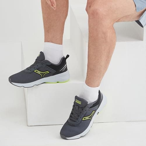 Campus Men's Hurricane D.Gry/BLK Running Shoes - 10UK/India 6G-842 3