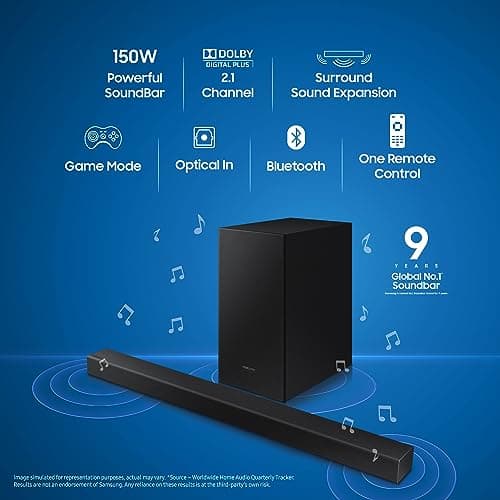 Samsung 150 W Dolby Digital Bluetooth Soundbar (HW-T42E/XL, Black, 2.1 Channel) 2