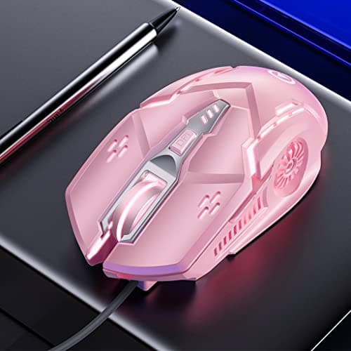 BNF®Wired Mouse Six-Button Colorful Luminous Gaming Mechanical Mouse Pink|Computers/Tablets & Networking|Keyboards, Mice & Pointers|Mice, Trackballs & Touchpads|Package Includes:1 Piece Gaming Mouse 3