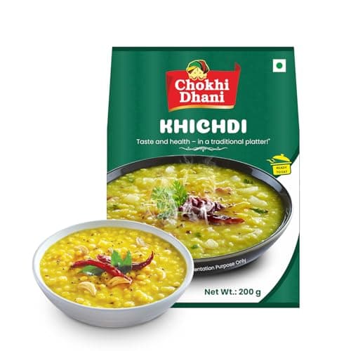 Chokhi Dhani Ready to Eat Khichdi Pack of 2 (200g Each) | Rice & Moong Dal Khichdi | Just Heat & Eat Indian Meal | Healthy Comfort Food | Veg 3