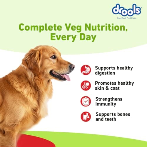Drools Adult & Puppy Dry Dog Food 1.2 kg Pack | 100% Vegetable Flavour | All Lifestages | Better Digestibility | Strong Bone and Teeth Development | Boosted Immunity 5