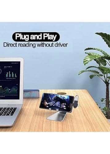 2 in 1 OTG Adapter, OTG Adapter Micro USB Type c, All in 1 Multi OTG Connector for Mobile OTG hub USB 3.0 High Speed Data Transfer Converter for Android (Pack of 2) 4