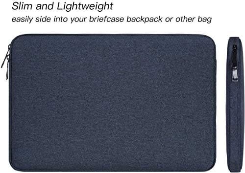 Dynotrek Grade 14 inch Laptop Sleeve Bag, with Charger Pouch Computer Cover Accessories, Portable Laptop Case Compatible for MacBook Air/Pro, Dell, HP, Acer, Asus, Lenovo -Denim Blue 2