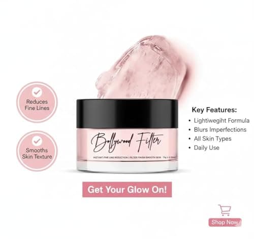 KITYSHOP Bollywood Filter Face Primer 15gm| for a Flawless & Smooth Skin| Blurs Fine Lines, Wrinkles & Pores Instantly| Hydrating, Lightweight & Non-sticky| Cruelty-free 2