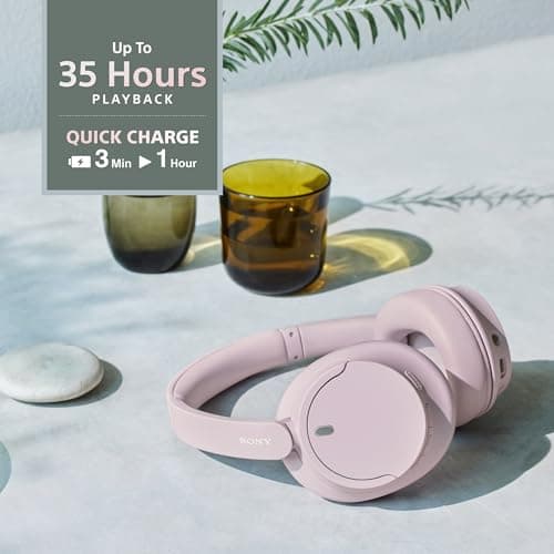 Sony WH-CH720N Noise Cancellation Wireless Bluetooth Over Ear Headphones with Mic, Up to 35Hrs Battery- Pink 4
