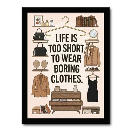 JABSY Fashion Designer Studio Decoration Cloth Shop Boutique Decor Quote Photo Frame 12x9 Inch