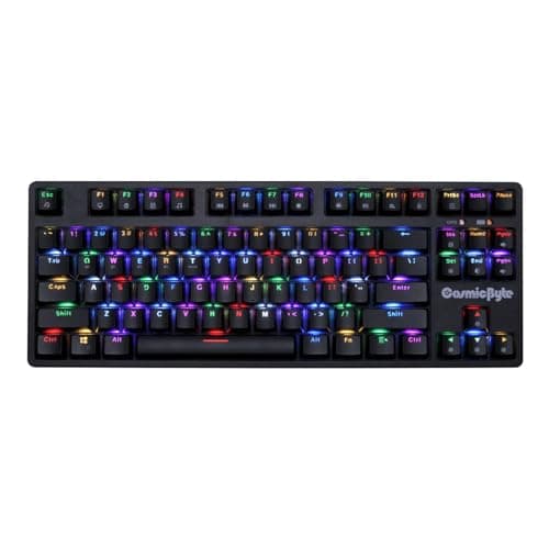 Cosmic Byte CB-GK-39 Trinity 3 Modes WiFi + Bluetooth + Wired Optical Swappable Blue Switch Keyboard, Per Key RGB, 100 Million Life Switches, 3000mAh Battery, Fast Response, Software Support (Black)