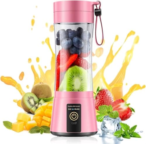 Shopstyle Portable Blender 6 Blade USB Juicer Bottle Portable Juice Blender USB Juicer Juice Mixer Bottle Rechargeable Juice Blender for Shakes Fruits & Vegetables Electric Grinder(Multicolor)