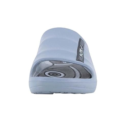 FLITE Slides for Men | FL 185 Comfortable Casual Slippers | Lightweight EVA Sole, PVC Upper (Grey, UK, UK Footwear Size System, Adult, Men, Numeric, Medium, 9) 3