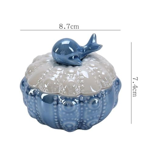 ZOOMELLA Jewelry Storage Case Modern Trinket Case Ring Case for Dresser Dorm Bathroom Blue|Trinket Boxes| Trinket Boxes 3
