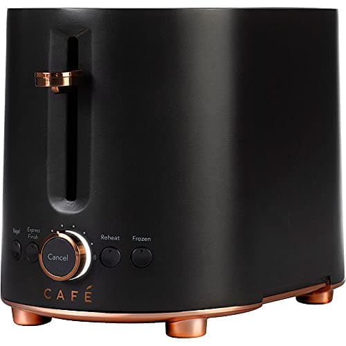 Café Express Finish 2-Slice Toaster | Extra-Wide Slots, Extra Lift for Waffles, Pastries, Texas Toast & More | 4 Pre-Set Functions, 8 Shade Options | Countertop Kitchen Essentials | Matte Black 3
